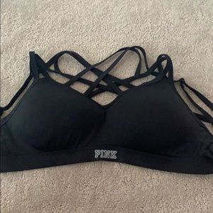 Criss crossy sports bra from pink